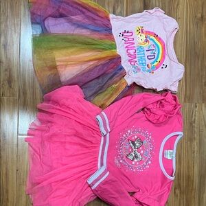Jojo siwa Colorful Rainbow and Pink Dress Set